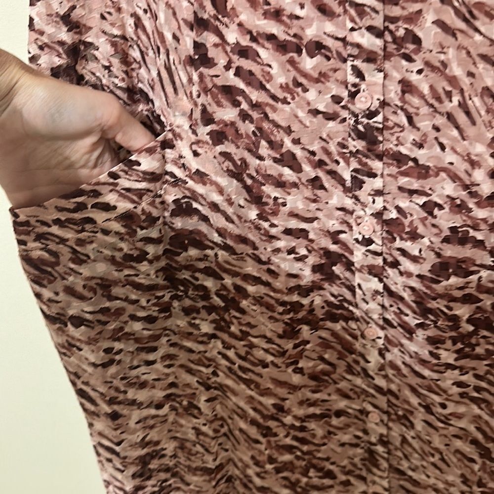 Simply Vera Vera Wang Pink and Brown Dress - Picture 4 of 7